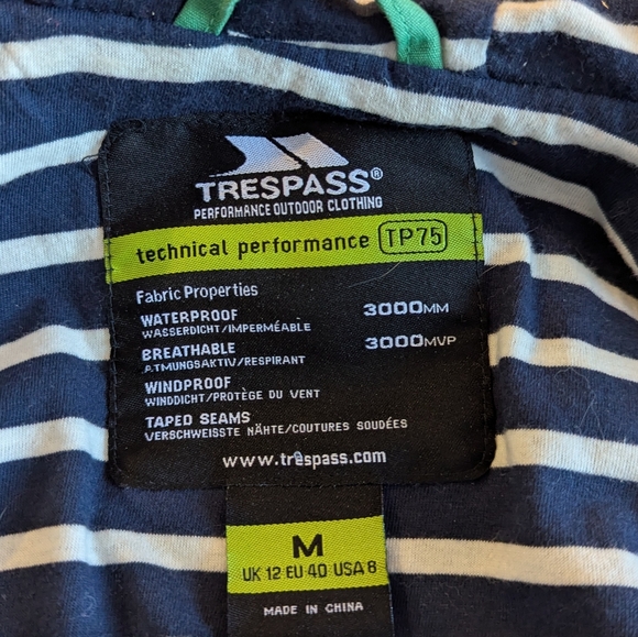 TRESPASS Womens Seawater Waterproof Jacket Sz.M - Picture 8 of 13
